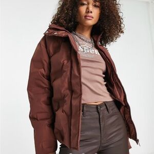 ASOS Brown Bubble Puffer Coat